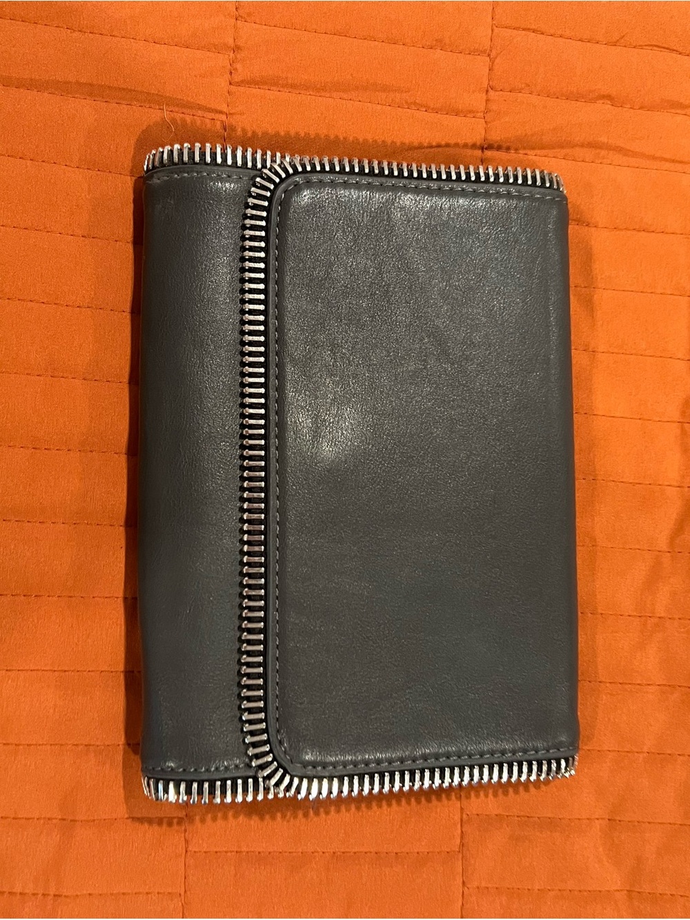 Black Leather Rock Clutch